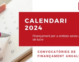 Portada del Calendari de Finançament 2024 Font: Paula Ortíz