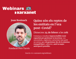 Cartell webinar Joan Rosinach Font: Xarxanet.org