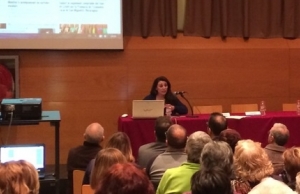 Alba Pedrós, de la Fundació Marianao, a la presentació de la Xarxa de Voluntariat de Sant Boi