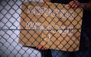 Eslògan de benvinguda als refugiats. Font: Pixabay