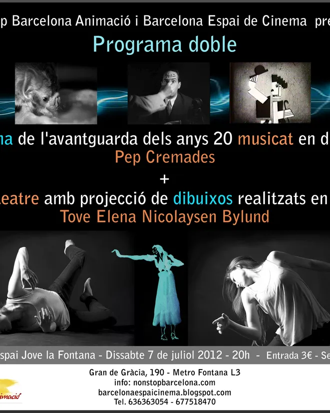 Cartell Sessió doble Cinema i Dansa
