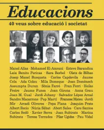 Portada del llibre "Educacions. 40 veus sobre educació i societat" del Diari de l'Educació.