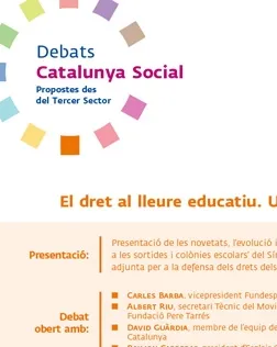Cartell del debat. Font: Taula del Tercer Sector