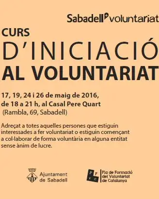 Curs d'iniciació al voluntariat