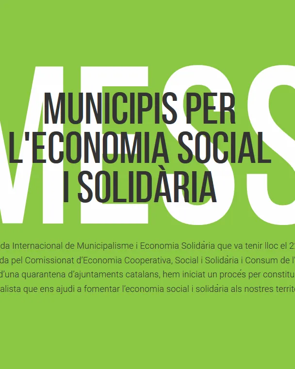 Municipis per l'economia social i solidària / Font: MESS