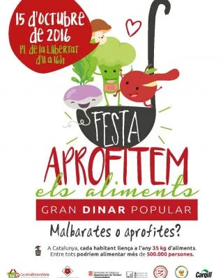 Festa Aprofitem els Aliments a Reus dissabte 15 d'octubre de 2016 (imatge: reus.cat)