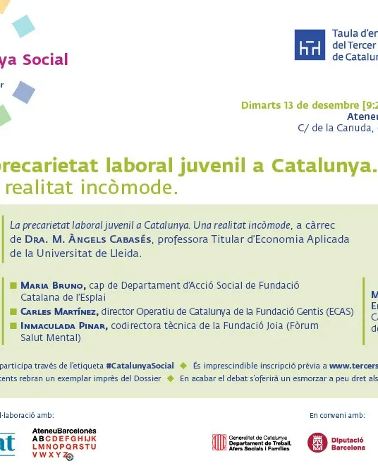 Programa del debat que es farà a l'Ateneu Barcelonès. Font: Taula del Tercer Sector