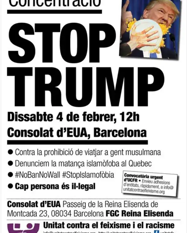 Cartell de l'esdeveniment. Font: Unitat Contra el Feixisme