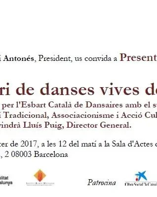 Esbart Català de Dansaires inicia la programació de Presentacions 2017 - Foto - Esbart Català de Dansaires