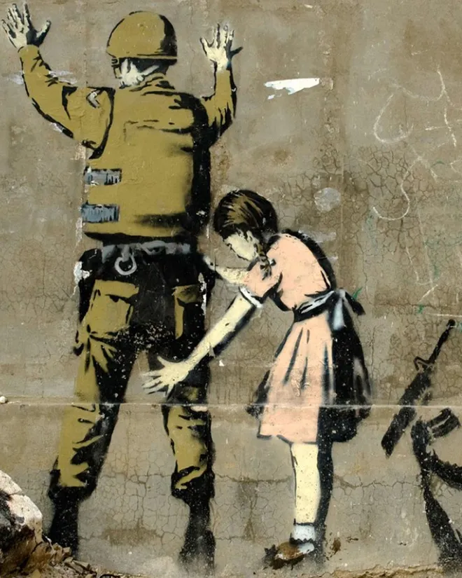 Graffiti de Banksy, artista de 'street art'. Font: Banksy