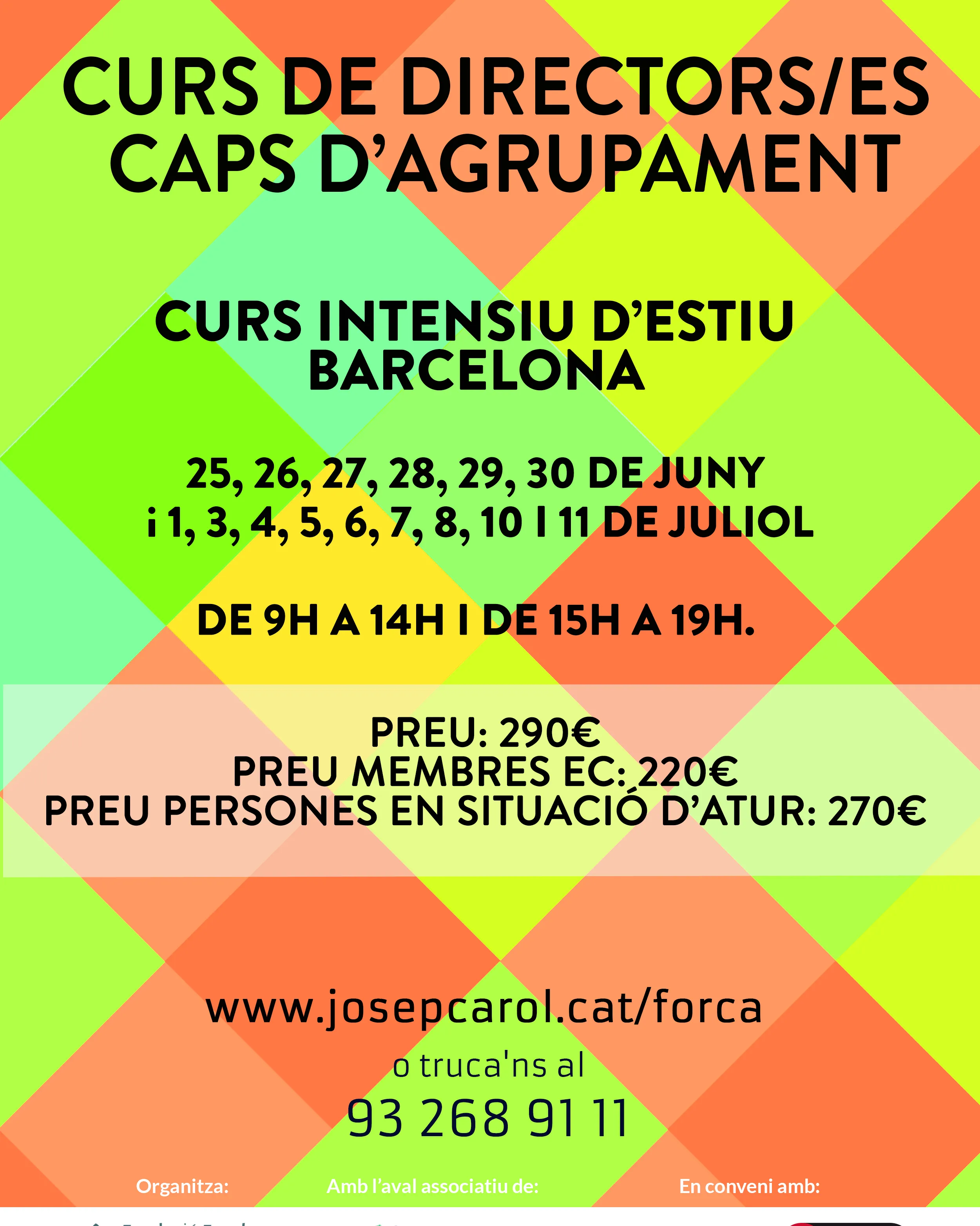 Curs de directors/es a Barcelona. Juny/juliol (intensiu)