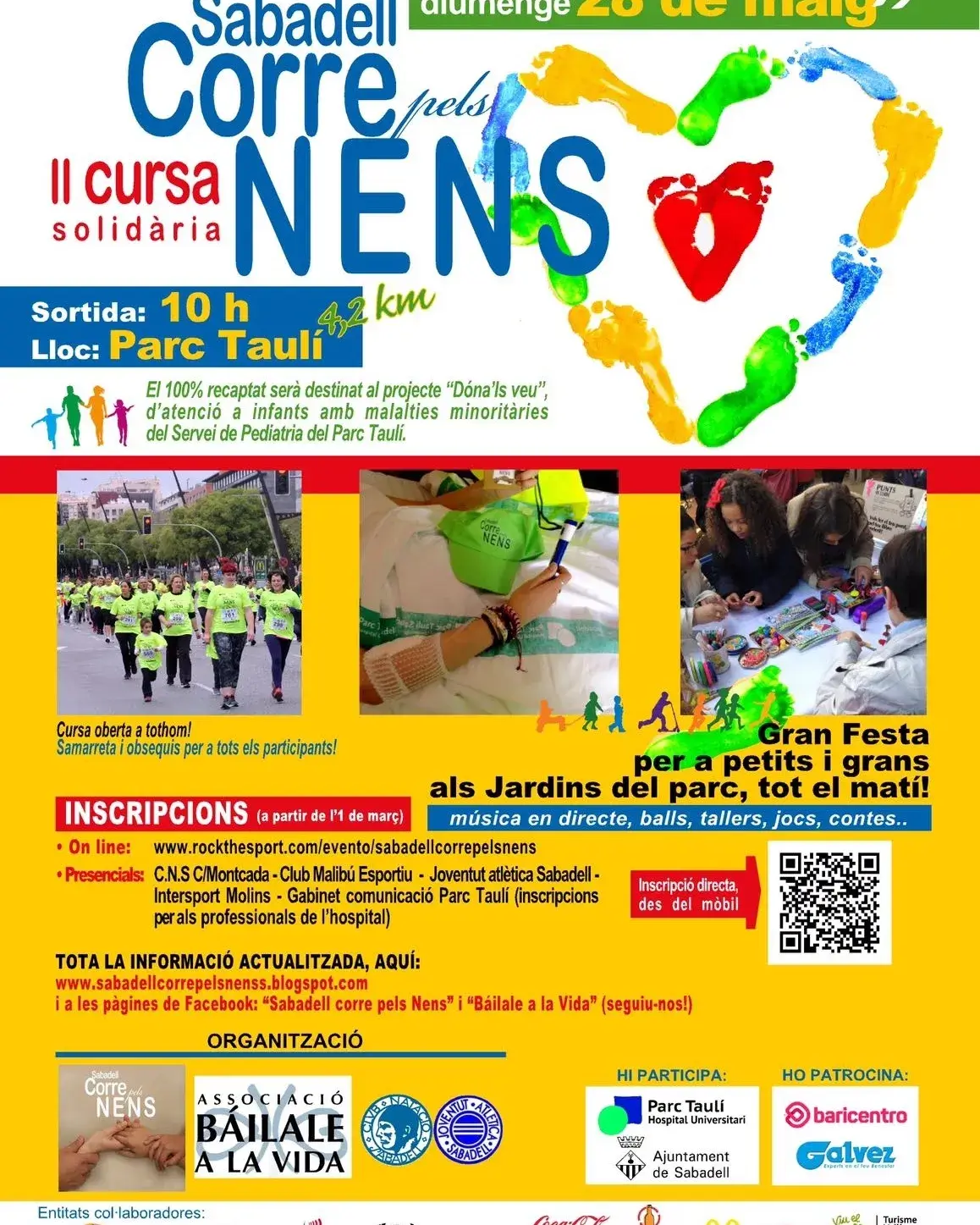 Cartell de la segona edició de la carrera. Font: Sabadell corre pels nens