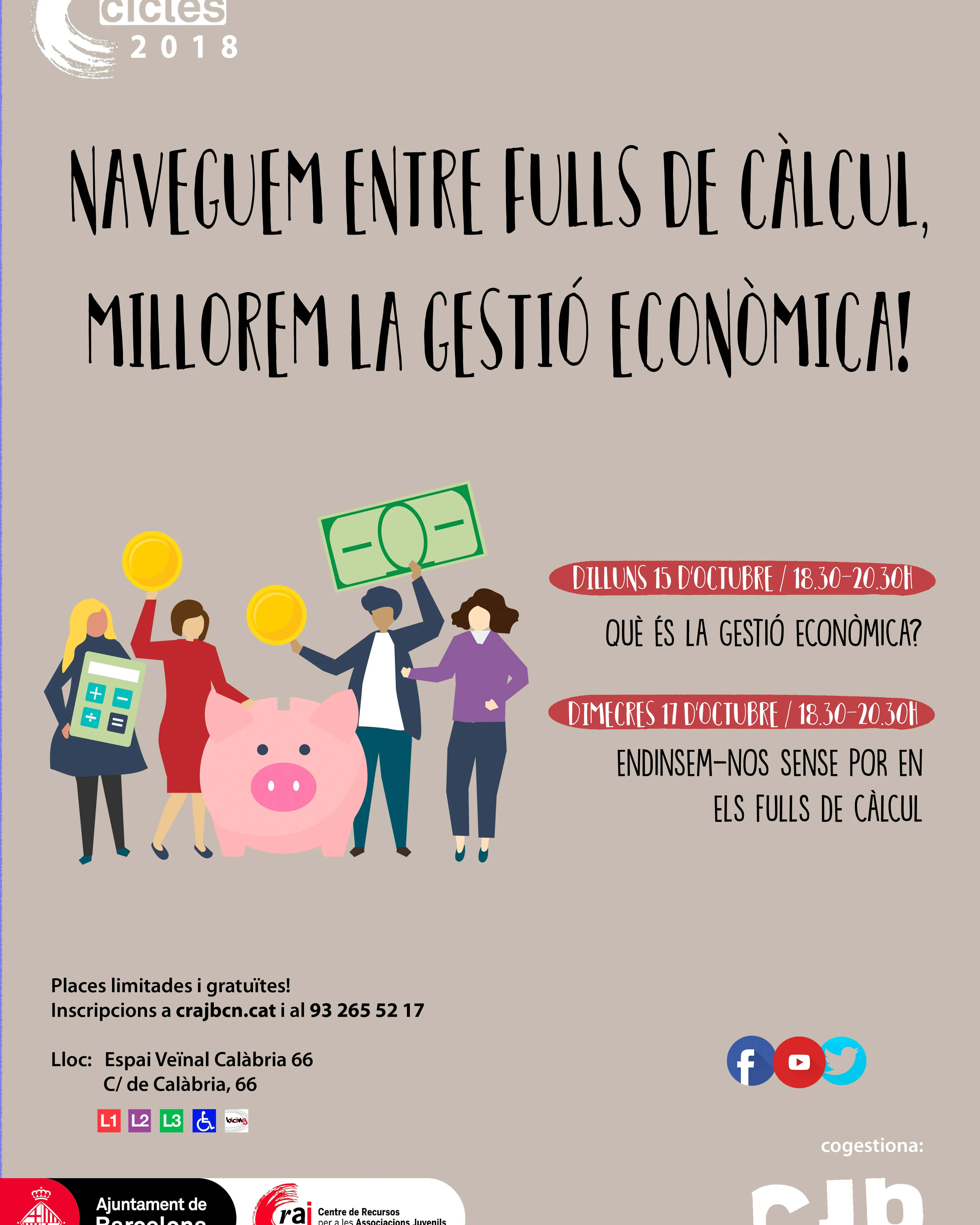 Cartell de la formació: Gestió econòmica per a entitats
