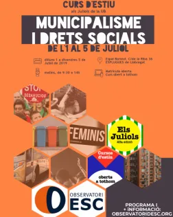 Cartell Juliols a la UB Curs d'Estiu 2019