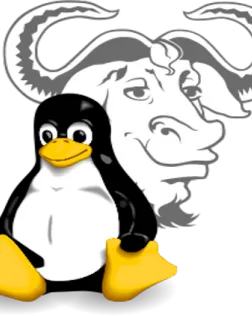 imatge del logotip de Linux i del logotip de GNU