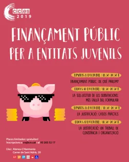 Cartell del cicle de finançament públic per a entitats juvenils