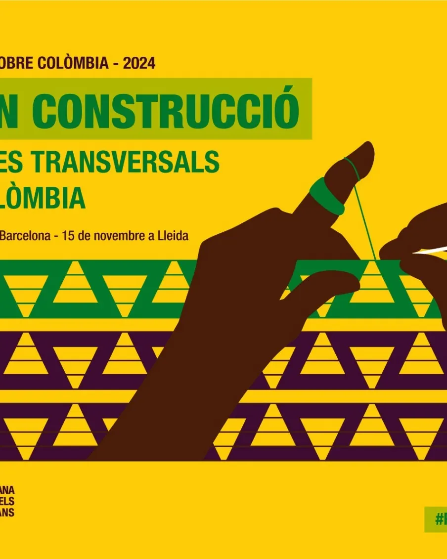Cartell oficial de les jornades 'Pau en construcció. Els reptes transversals per a Colòmbia'.