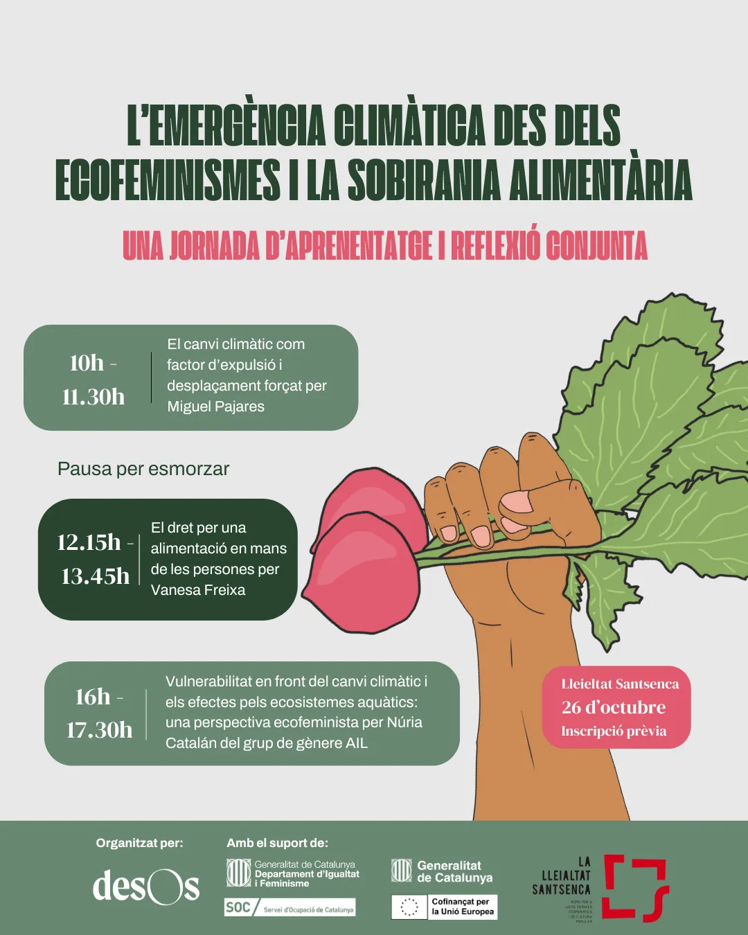 Cartell amb informació sobre les dates i les ponències del seminari 