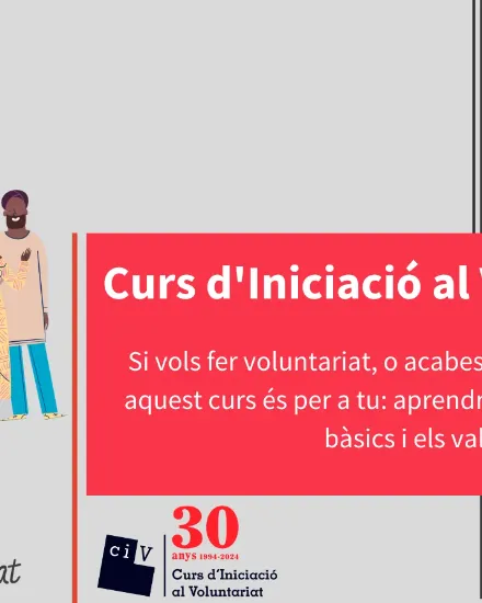 Cartell del curs d’Iniciació al Voluntariat de la FCVS