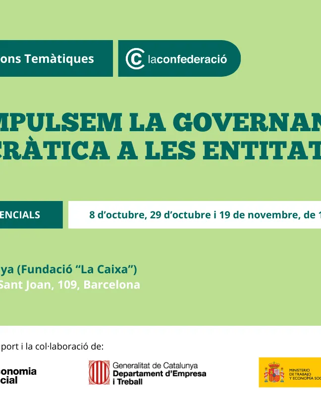 Cartell del cicle “Com impulsem la Governança Democràtica a les entitats?”