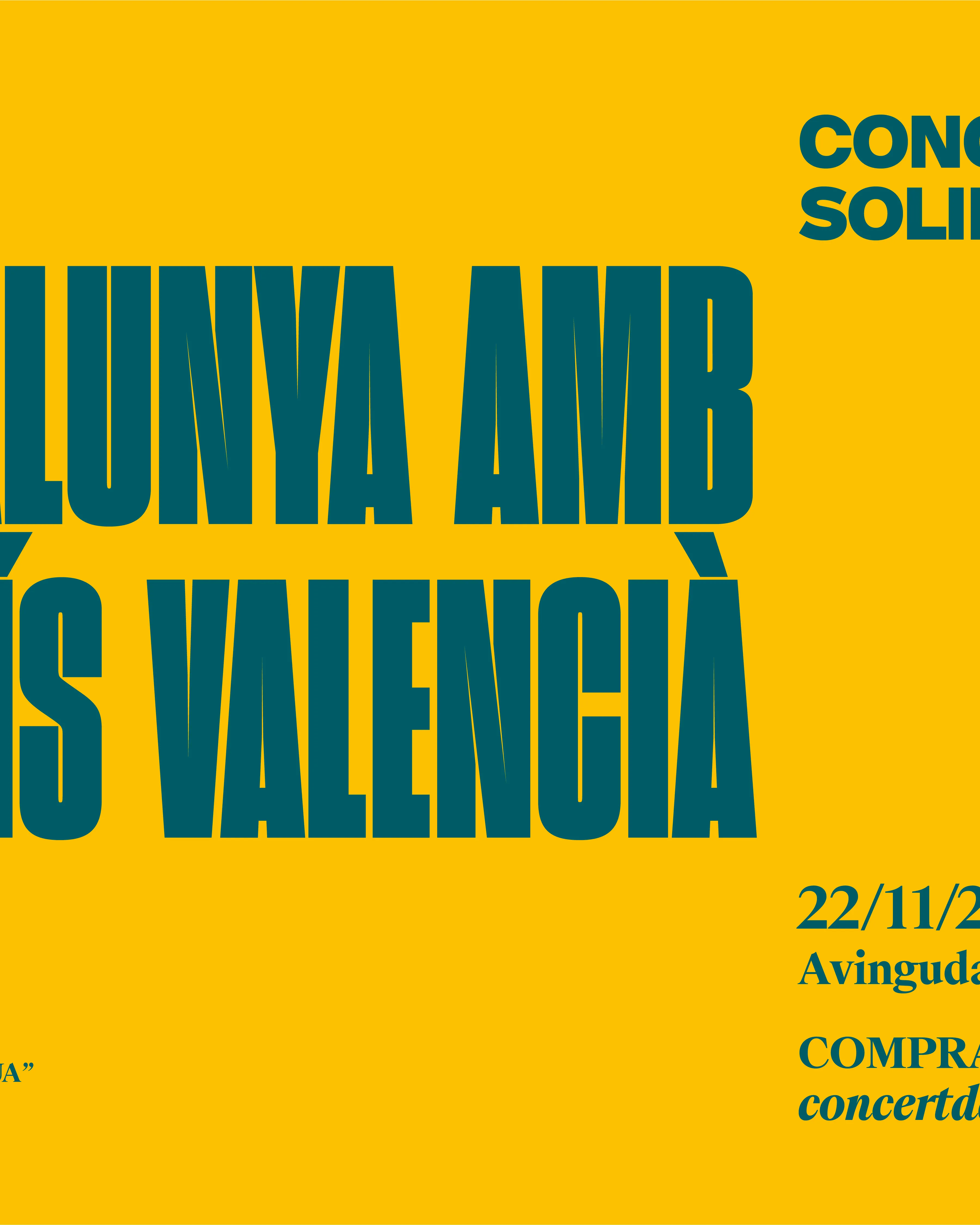 Cartell del concert ‘Catalunya amb el País Valencià’