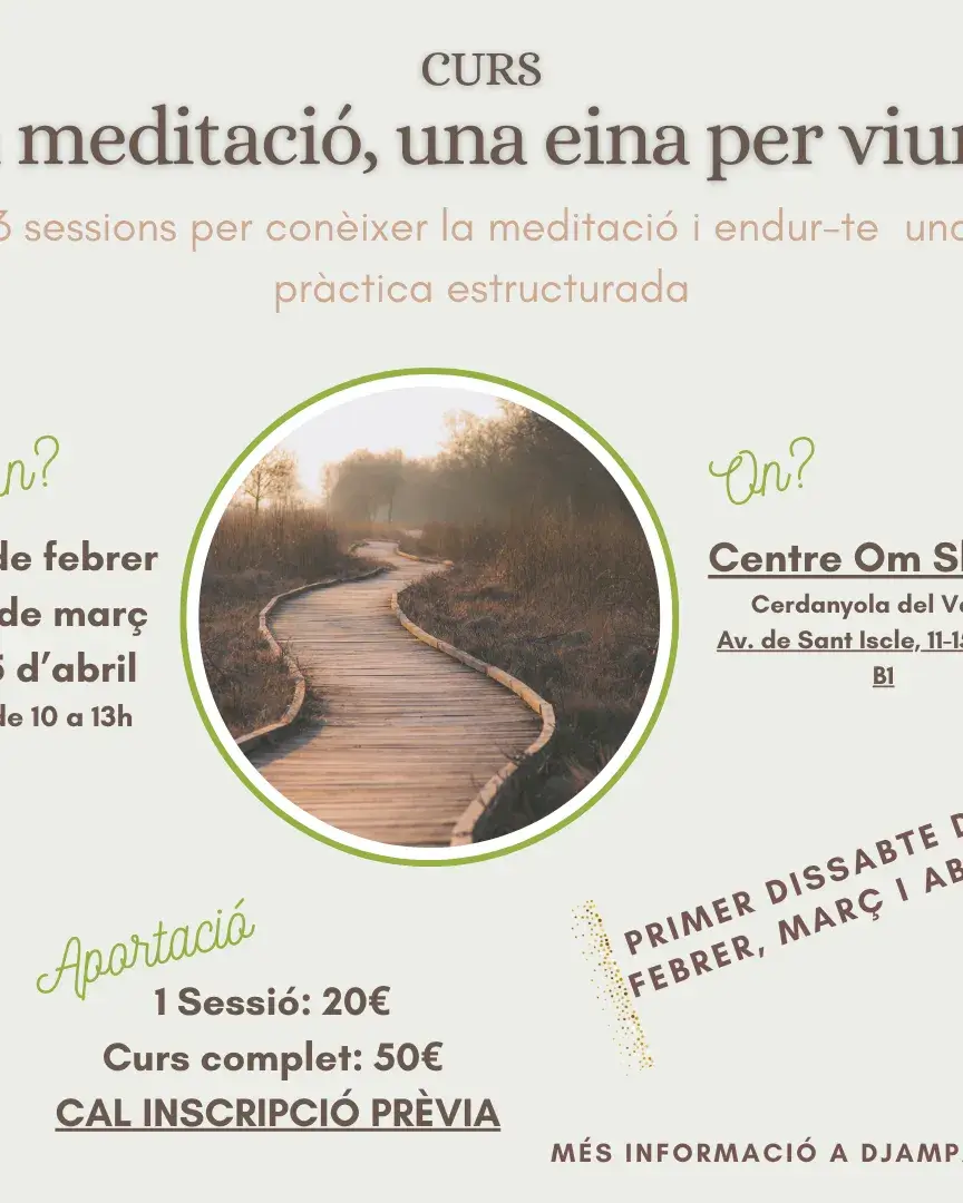 CURS: “La meditació, una eina per viure”
