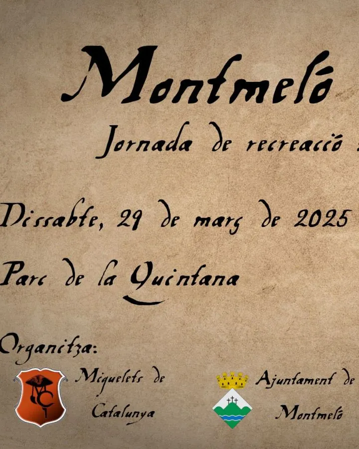 Cartell de la jornada de recreació històrica que es durà a terme a Montmeló.