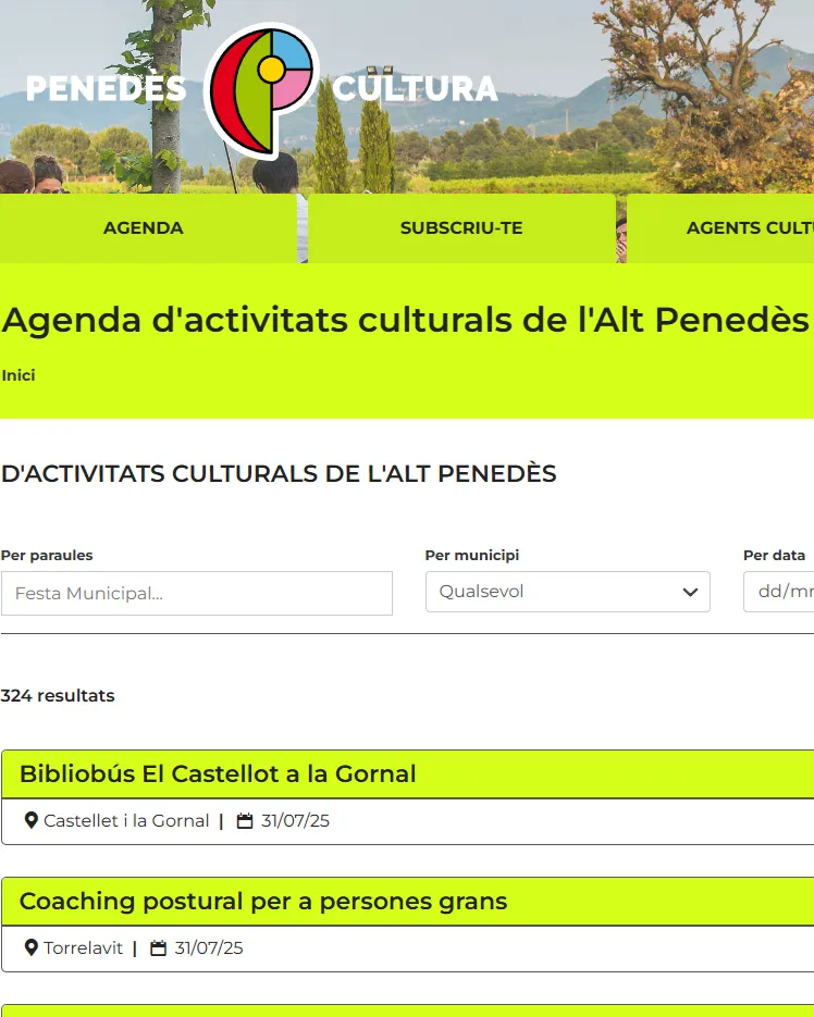 Web Penedès Cultural