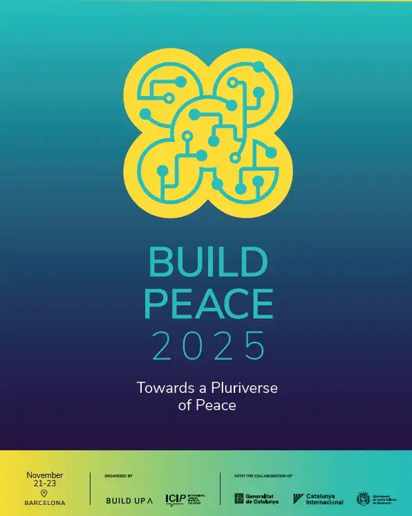 Cartell oficial de la conferència internacional 'Build Peace 2025'.