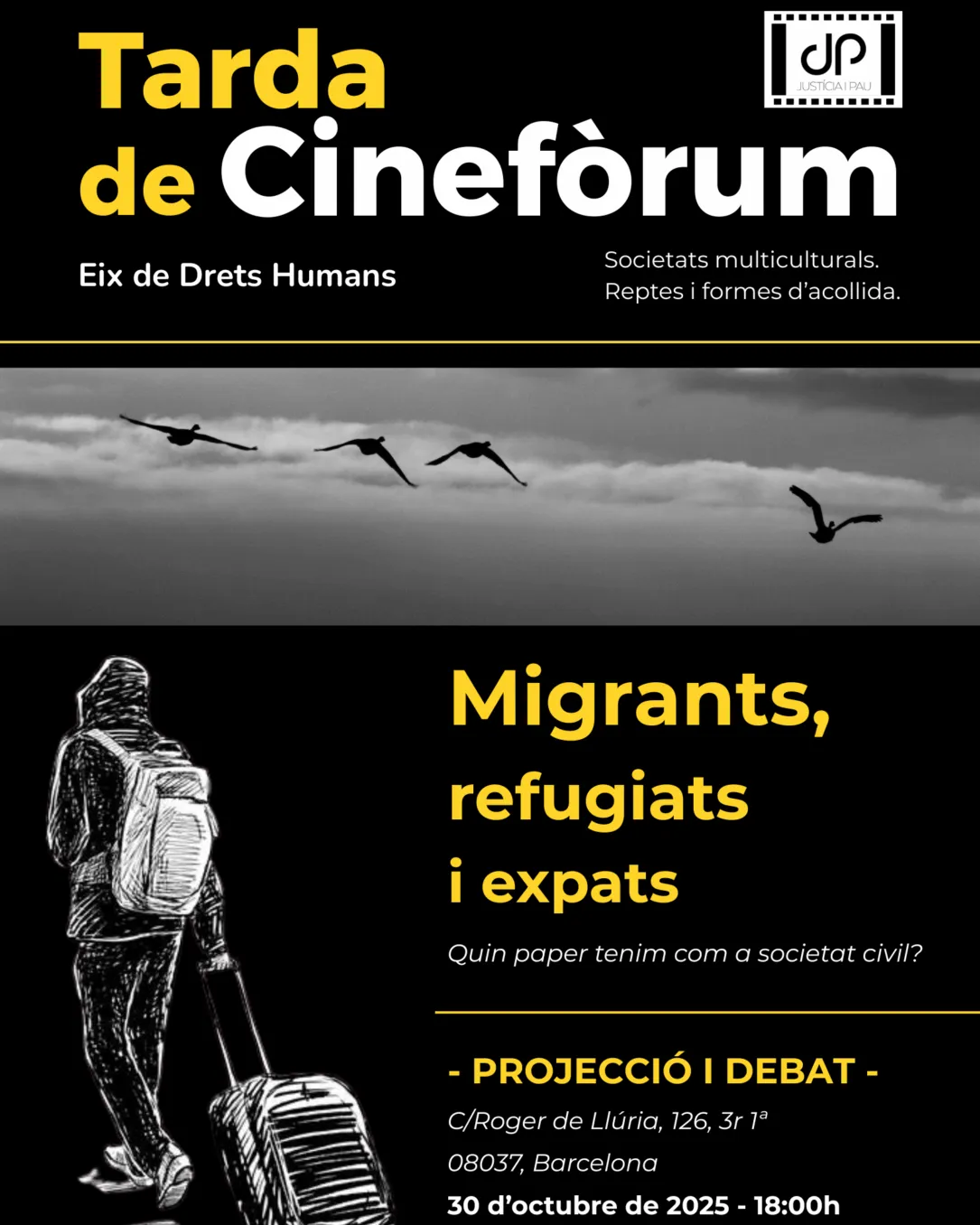 Cartell oficial de la primera sessió del cicle 'Tarda de Cinefòrum'.