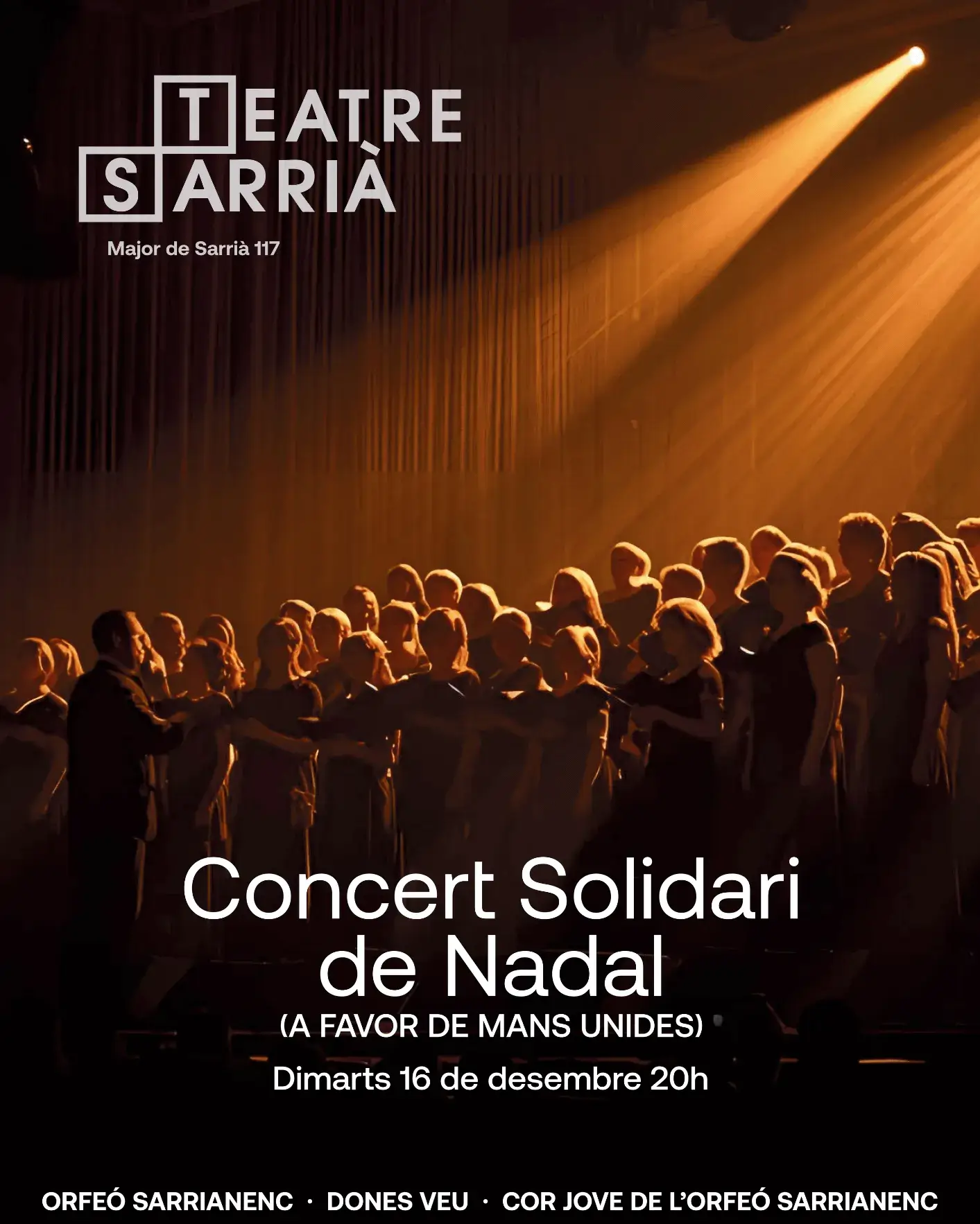 Cartell Oficial - Concert Solidari de Nadal 2025 a favor de Mans Unides