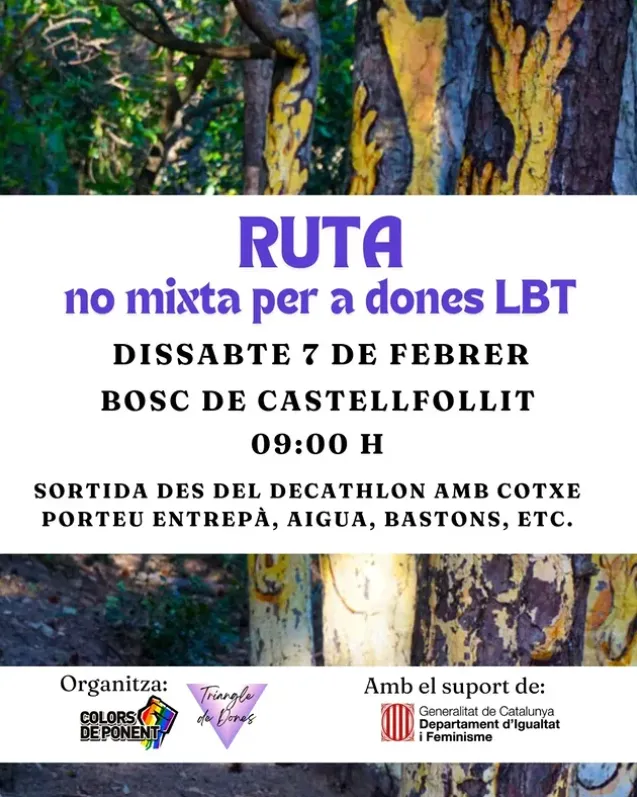 Ruta no mixta per a dones LBT. Font: Colors de Ponent