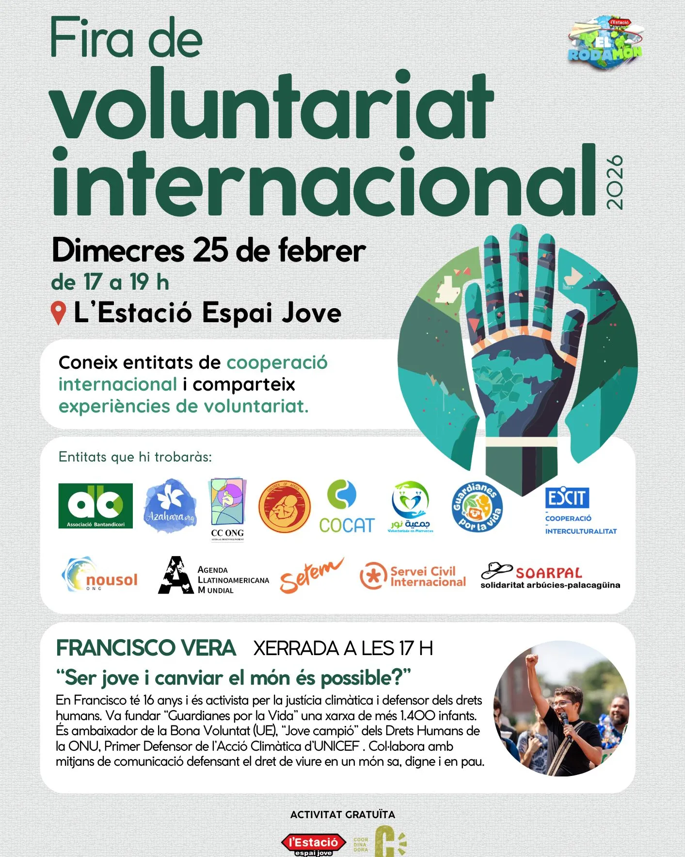 Cartell oficial de la Fira del Voluntariat Internacional 2026.