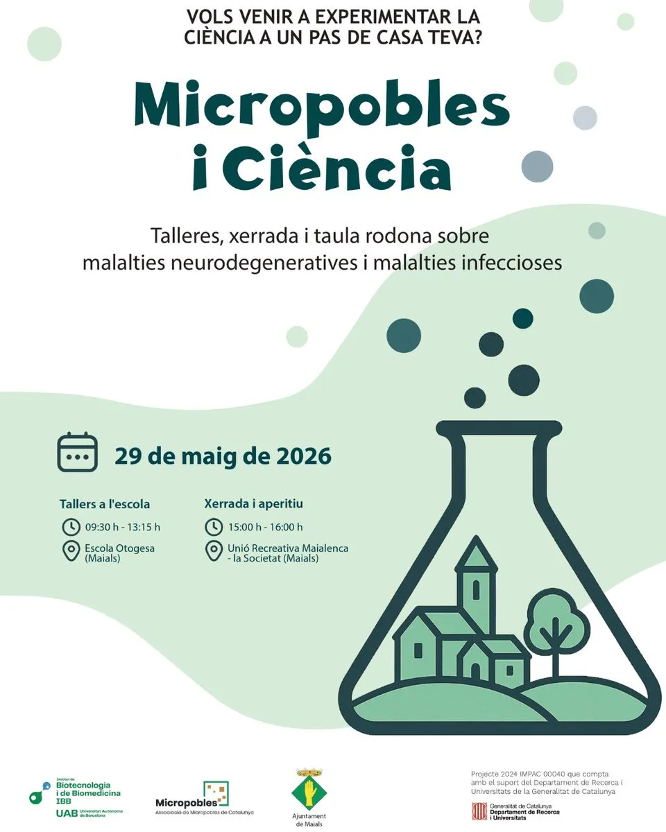 Cartell oficial de la jornada 'Micropobles i ciència'.