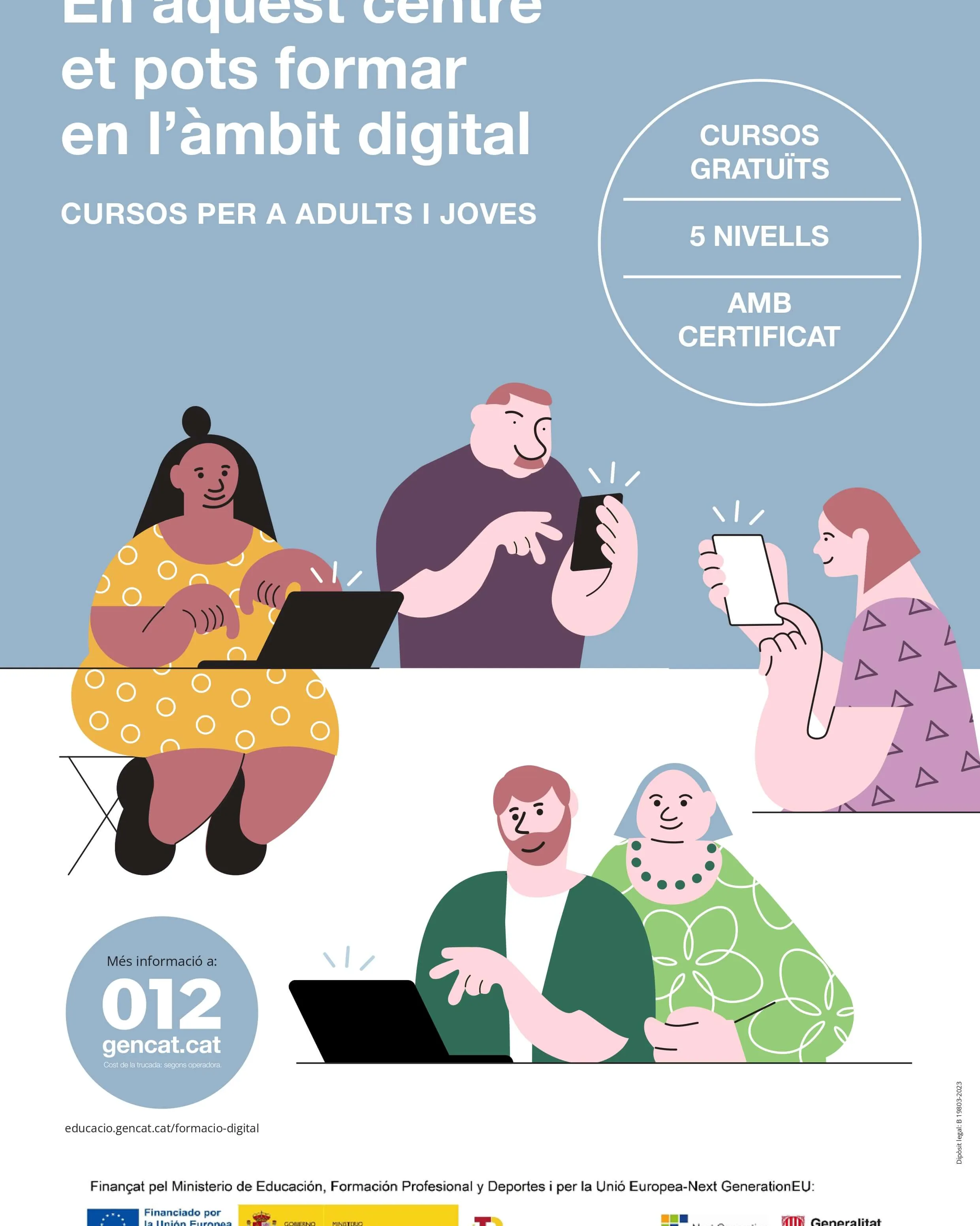 Cartell oficial Generalitat formacions digitals