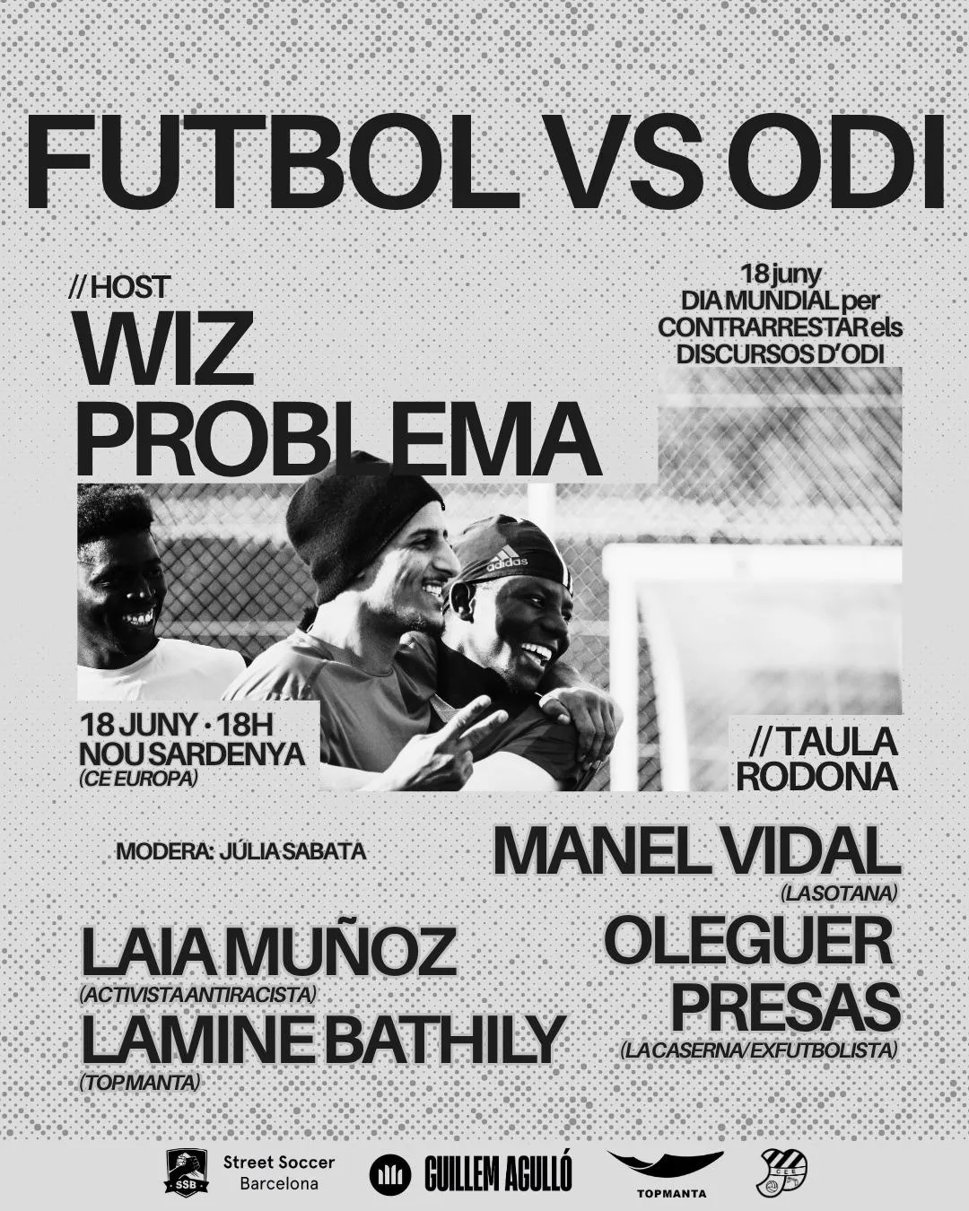 Cartell oficial de la jornada 'Futbol vs. odi'.