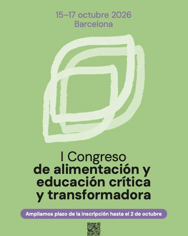 cartell del congrés d'Educació i Alimentació Crítica i Transformadora de justícia alimentària