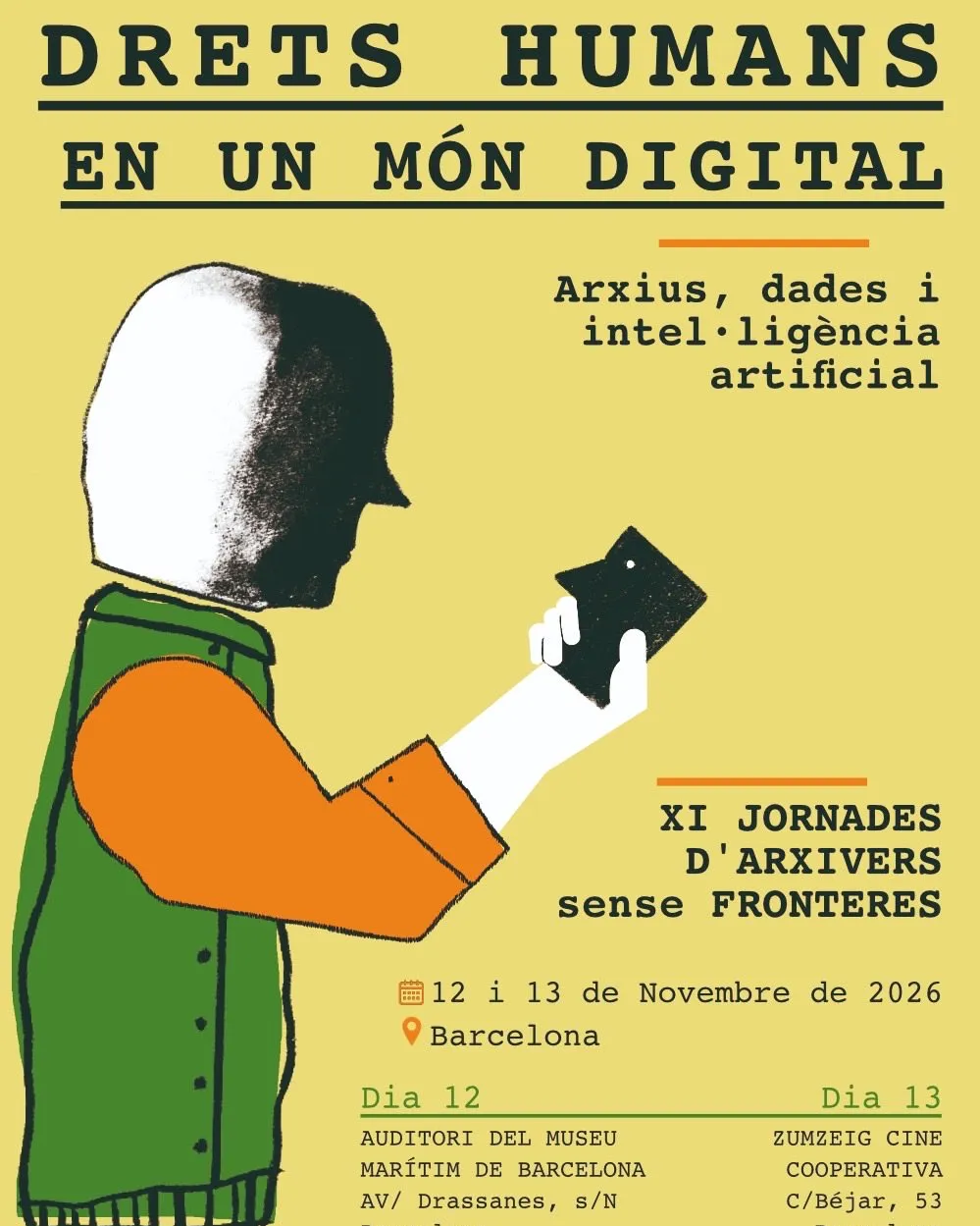 Cartell oficial de les XI Jornades d’Arxivers sense Fronteres.