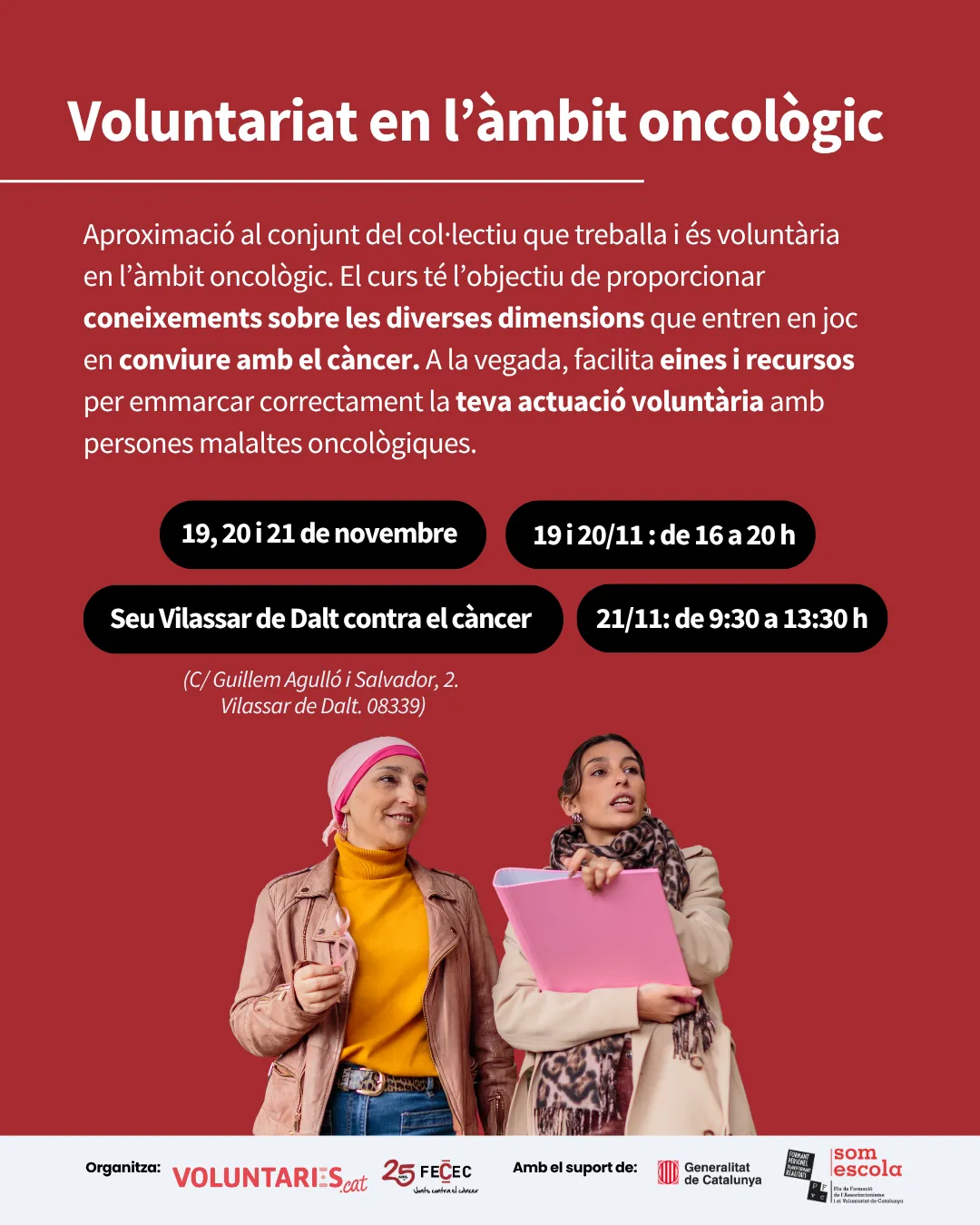 Curs Aprofundiment Voluntariat Oncològic Vilassar de Dalt