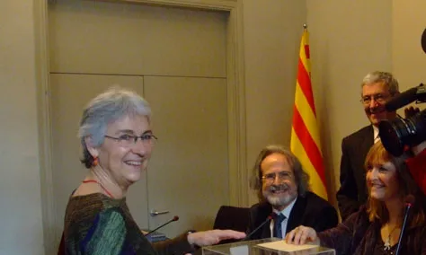 Un moment de les votacions. Font: web de l'Òmnium Cultural.