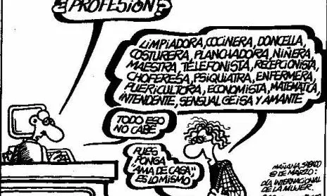 Imatge vinyeta dona treballadora