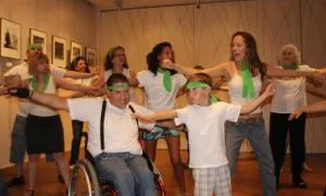 Un dels moments de la gravació del vídeo amb la coreografia