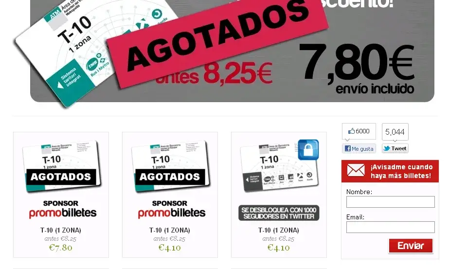 Pàgina web de Promobilletes