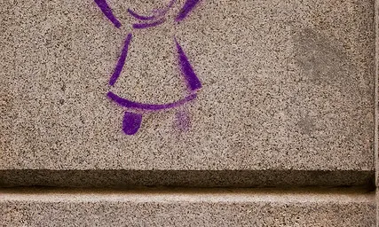Pintada en contra de la violència masclista