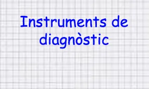 Full amb l'escrit: Instruments de diagnòstic