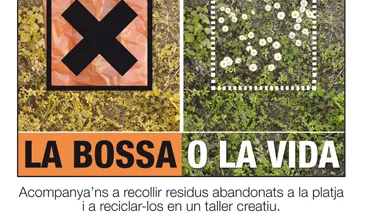 La bossa o la vida. Cartell de l'acció pel Dia Lliure de Bosses