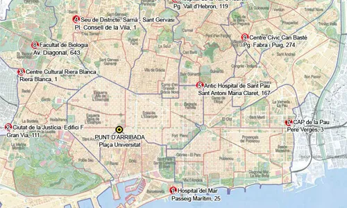 Nou rutes simultànies per tot Barcelona