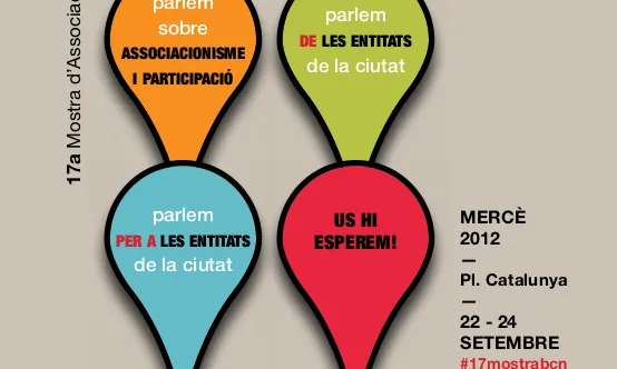 Cartell de les activitats Torre Jussana a la Mostra d'Associacions de la Mercè