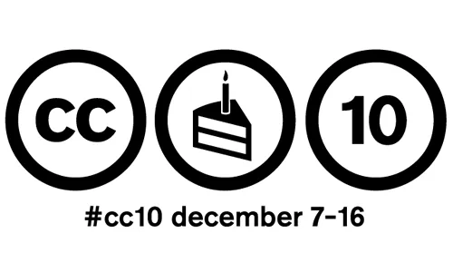 Imatge creada pels 10 anys de les llicències Creative Commons