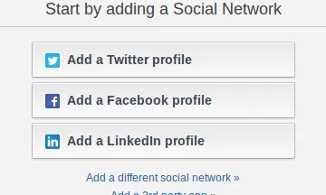 Al crear un compte de hootsuite hem d'afegir les nostres xarxes socials